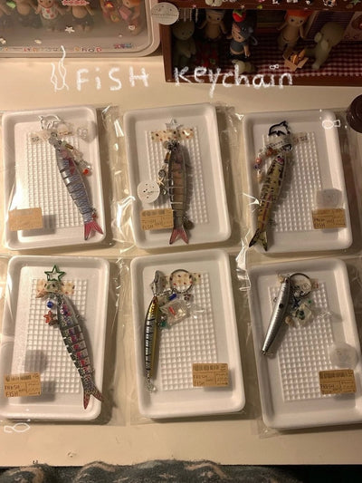 fresh fish keychain
