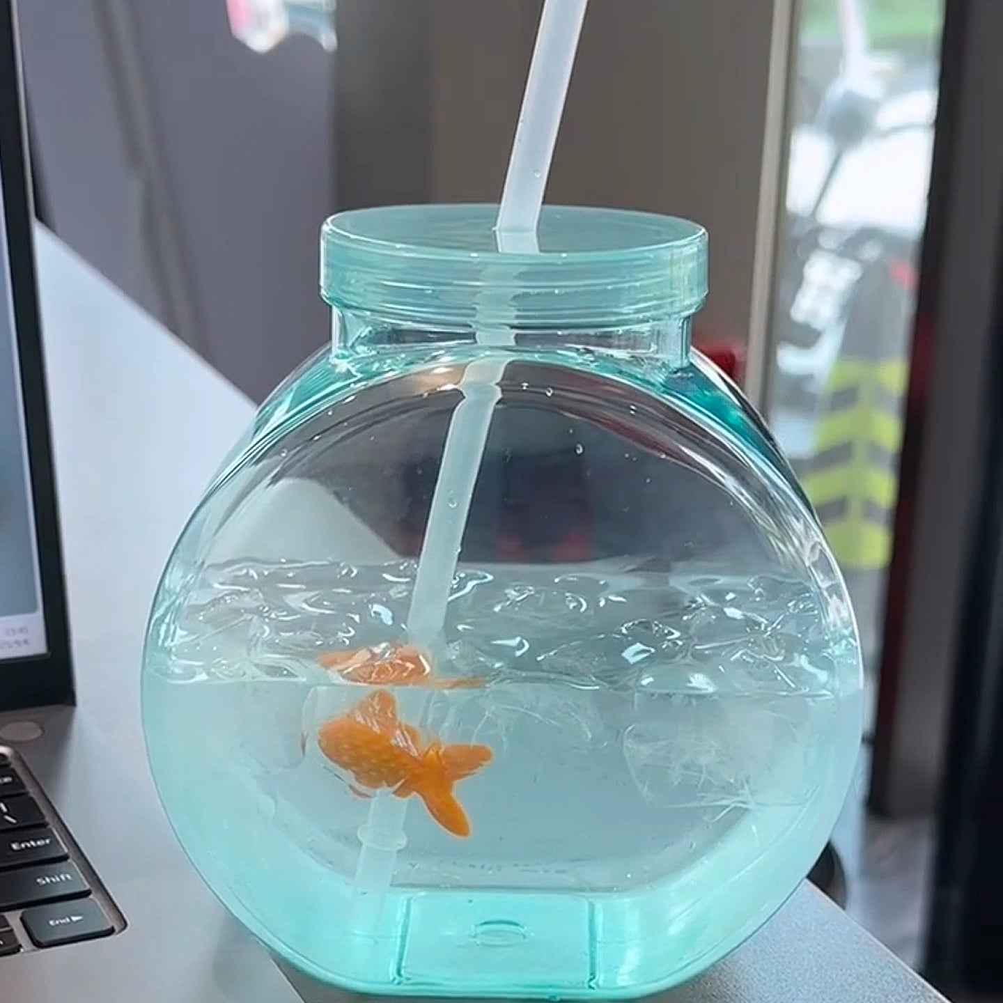 goldfish bowl water bottle