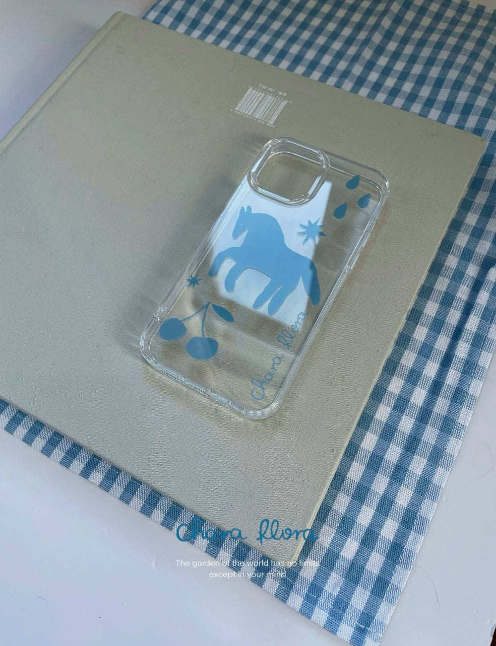 blue trojan phone case
