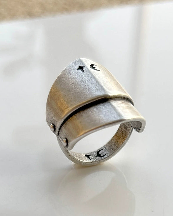 silver armor ring