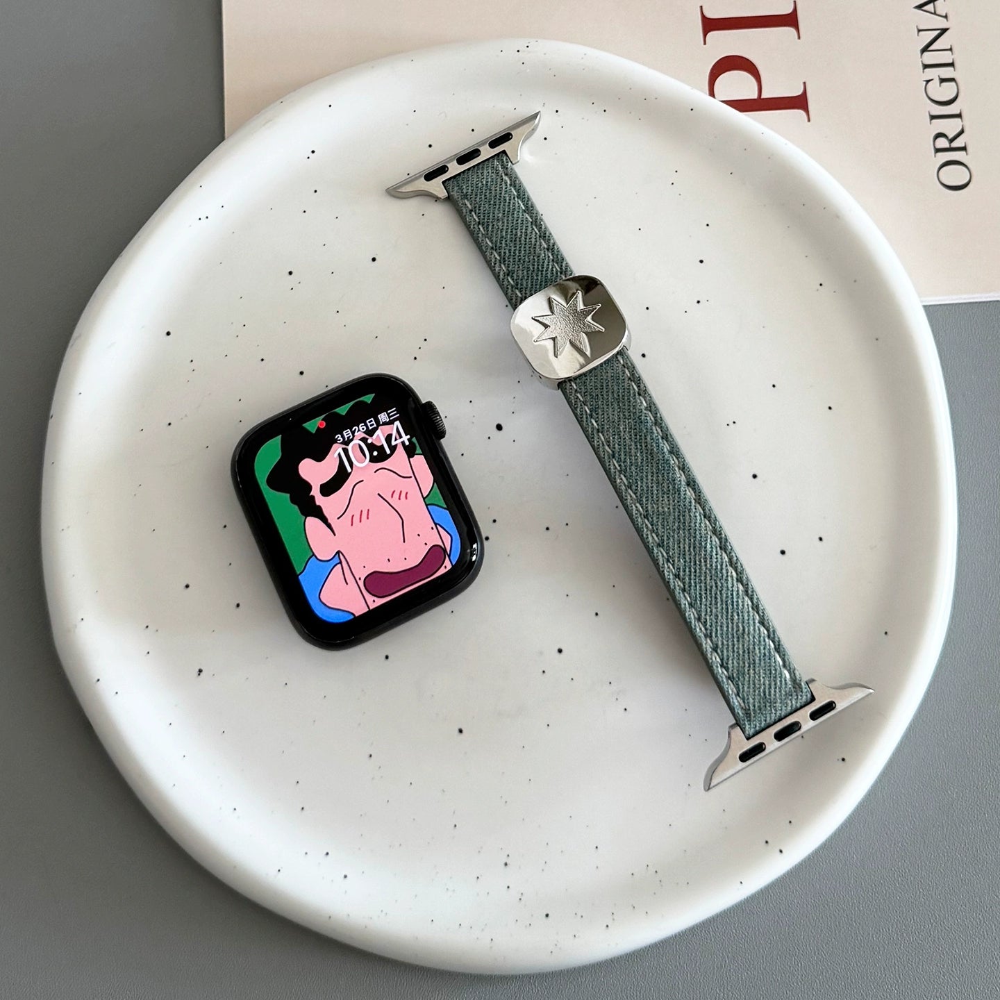star denim apple watch strap