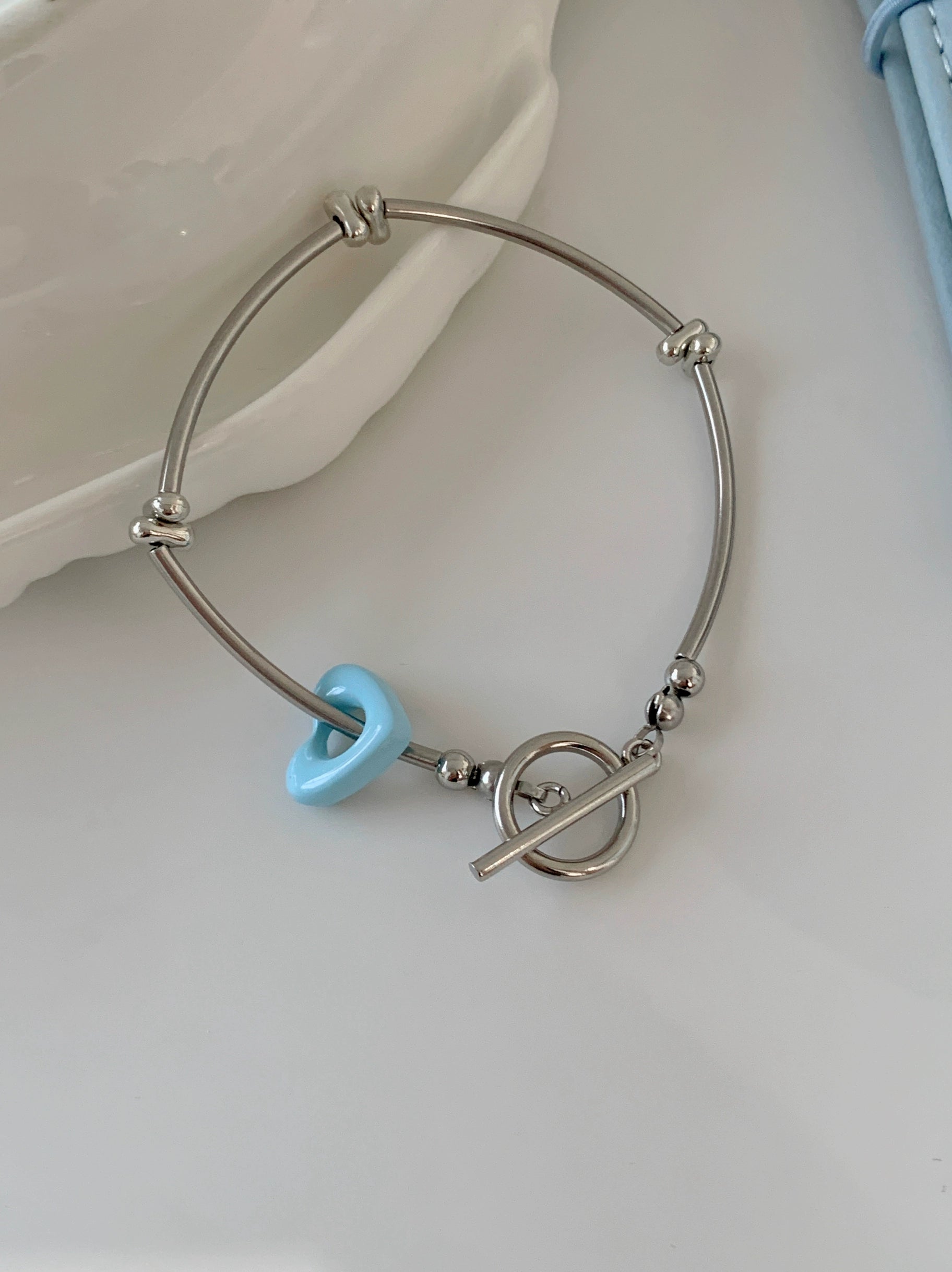 'blue heart' bracelet