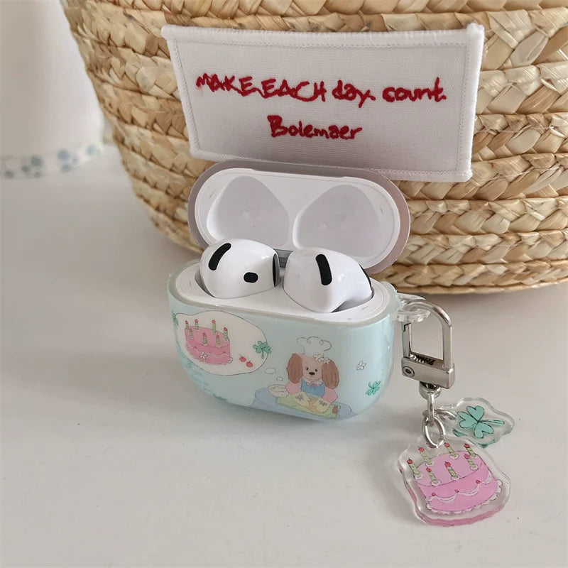 puppy birthday cake airpod case