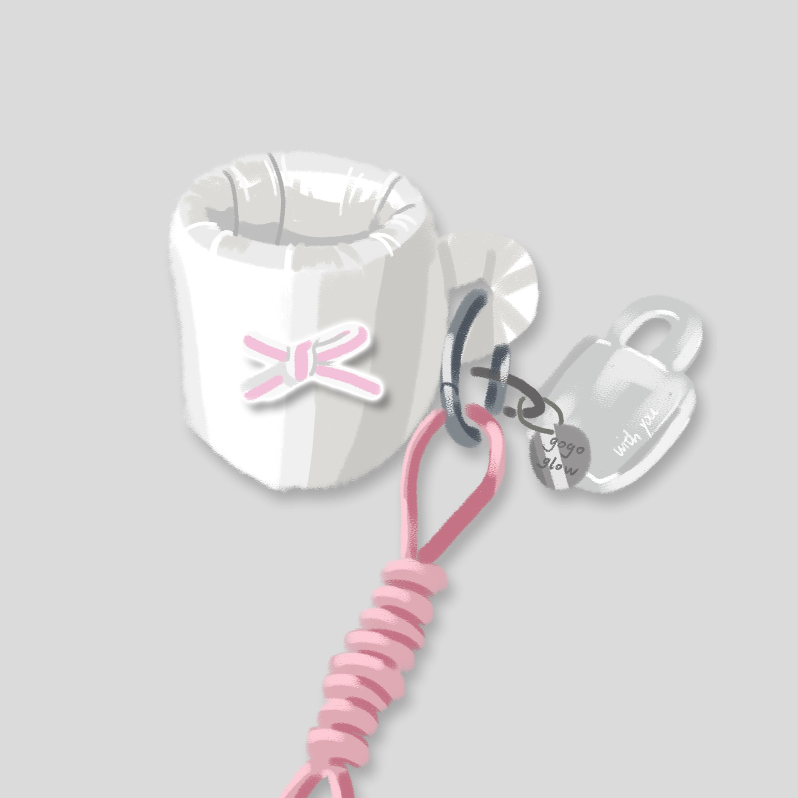 mini coffee mug keychain