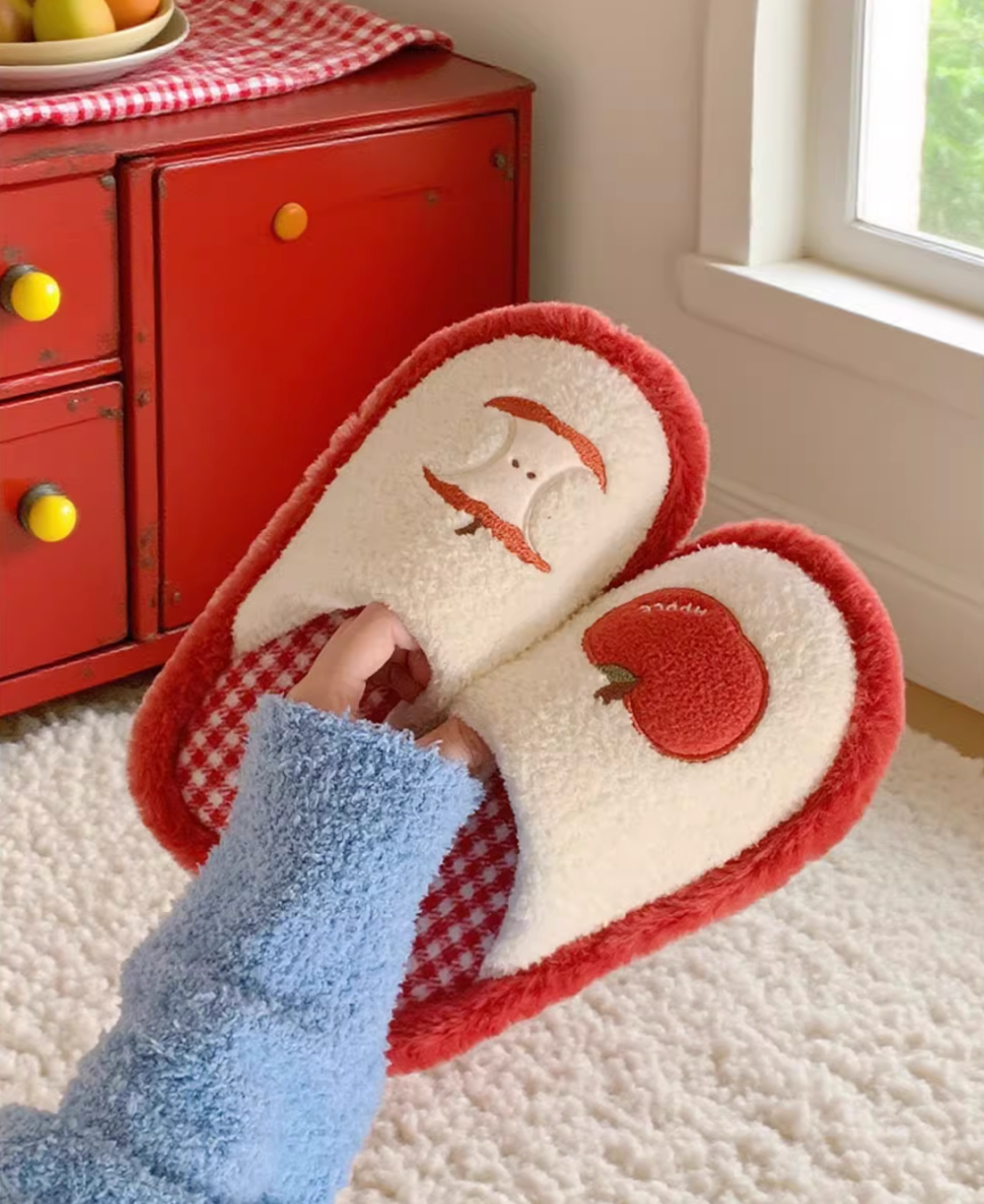 yum yum apple slippers