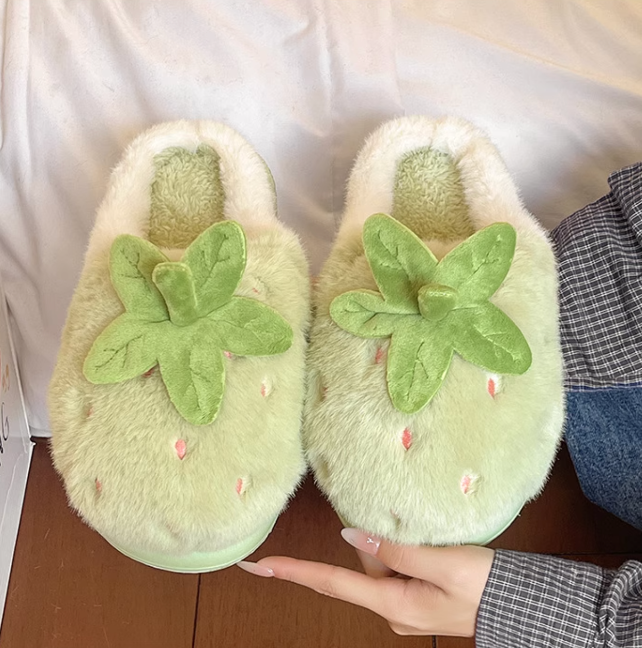 fresh strawberry slippers