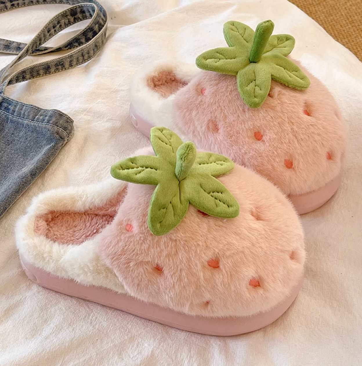 fresh strawberry slippers