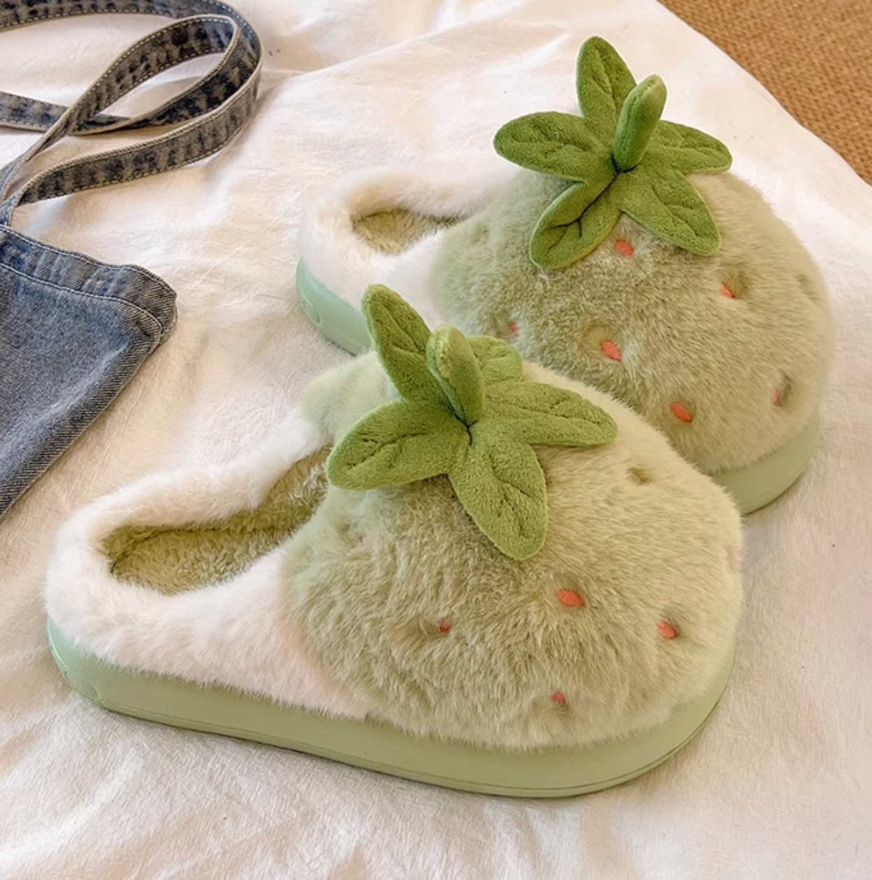 fresh strawberry slippers