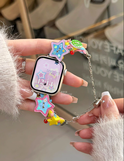 buttoned star apple watch band