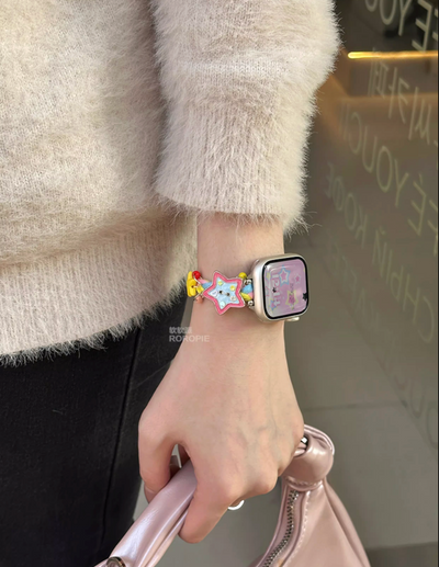 buttoned star apple watch band