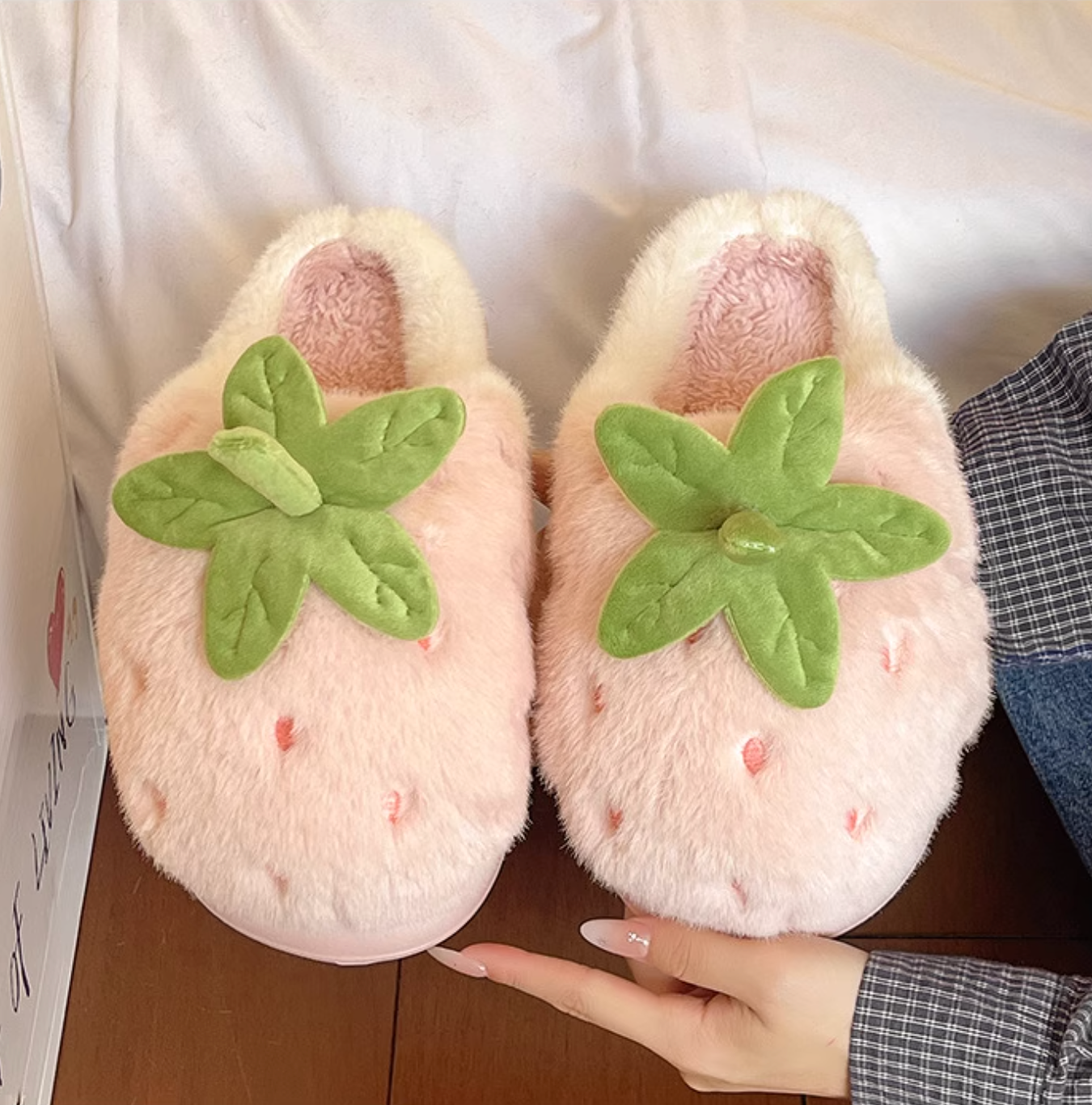 fresh strawberry slippers