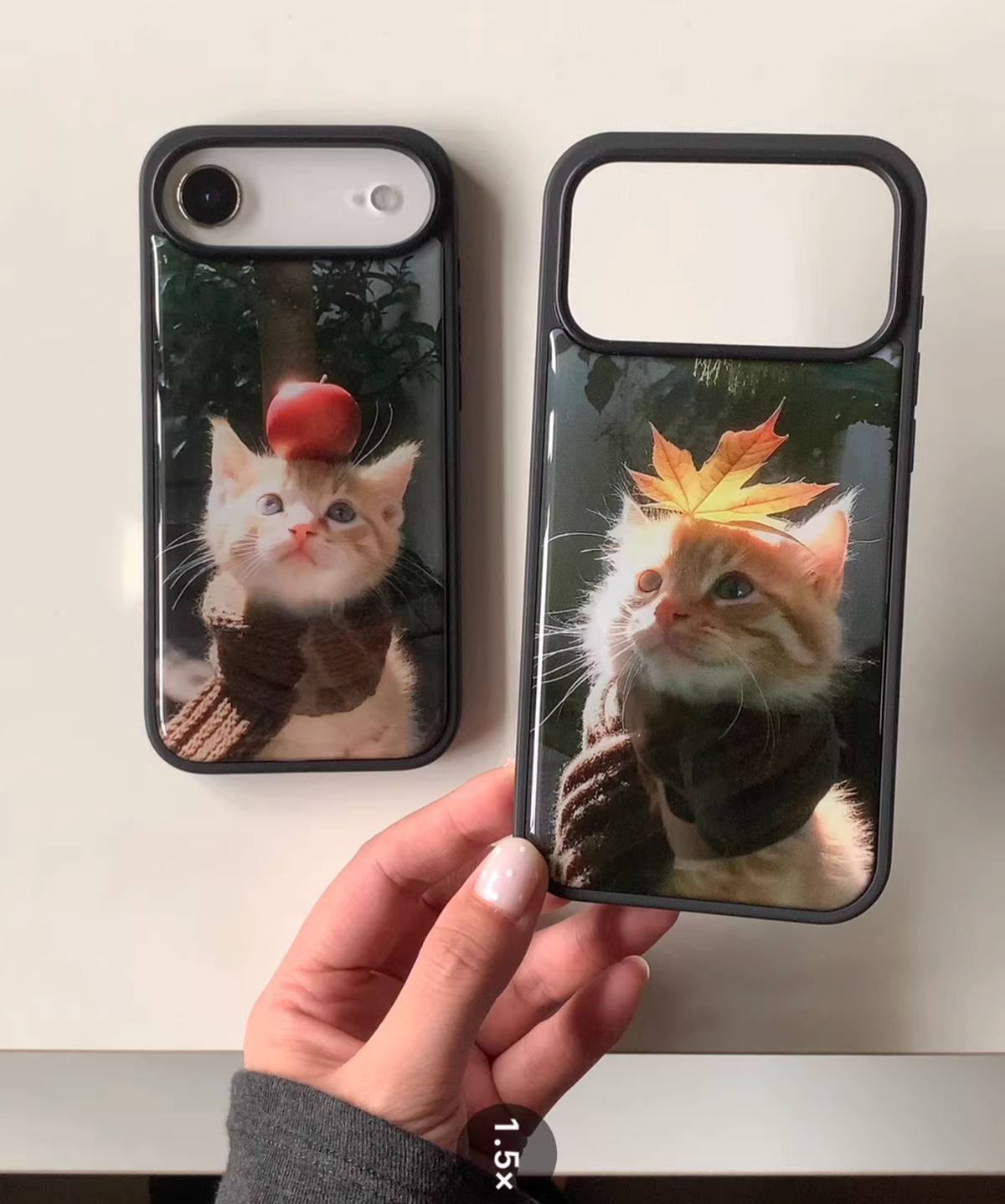 autumn cat phone case