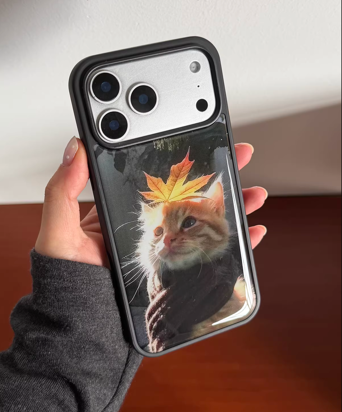 autumn cat phone case