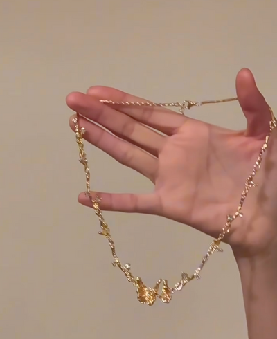 gilded butterfly necklace