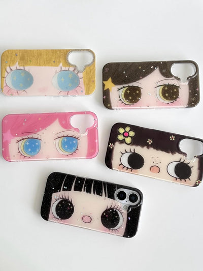 glittery eye phone case collection