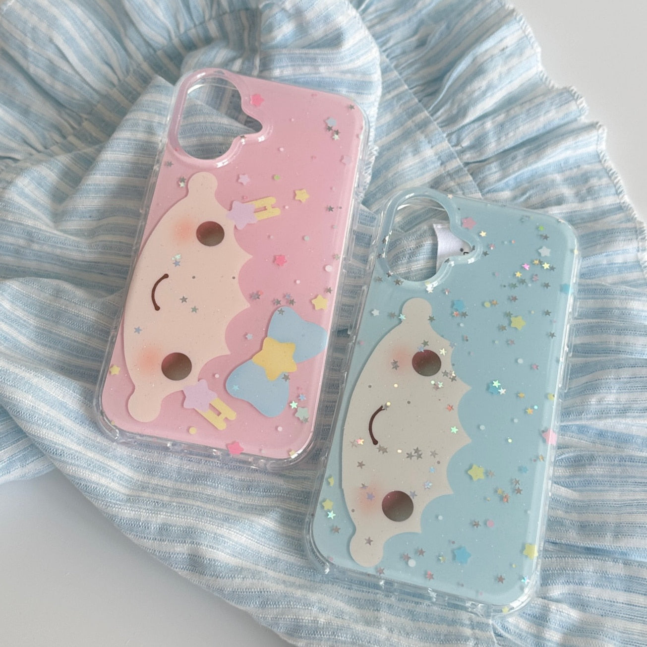 cloud sparkle face phone case