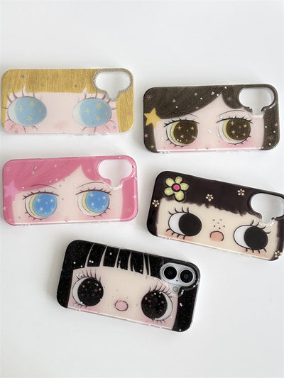 glittery eye phone case collection