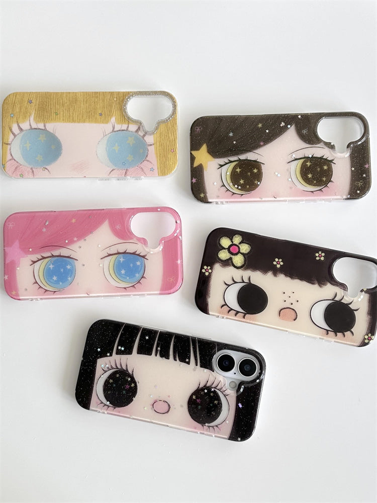 glittery eye phone case collection