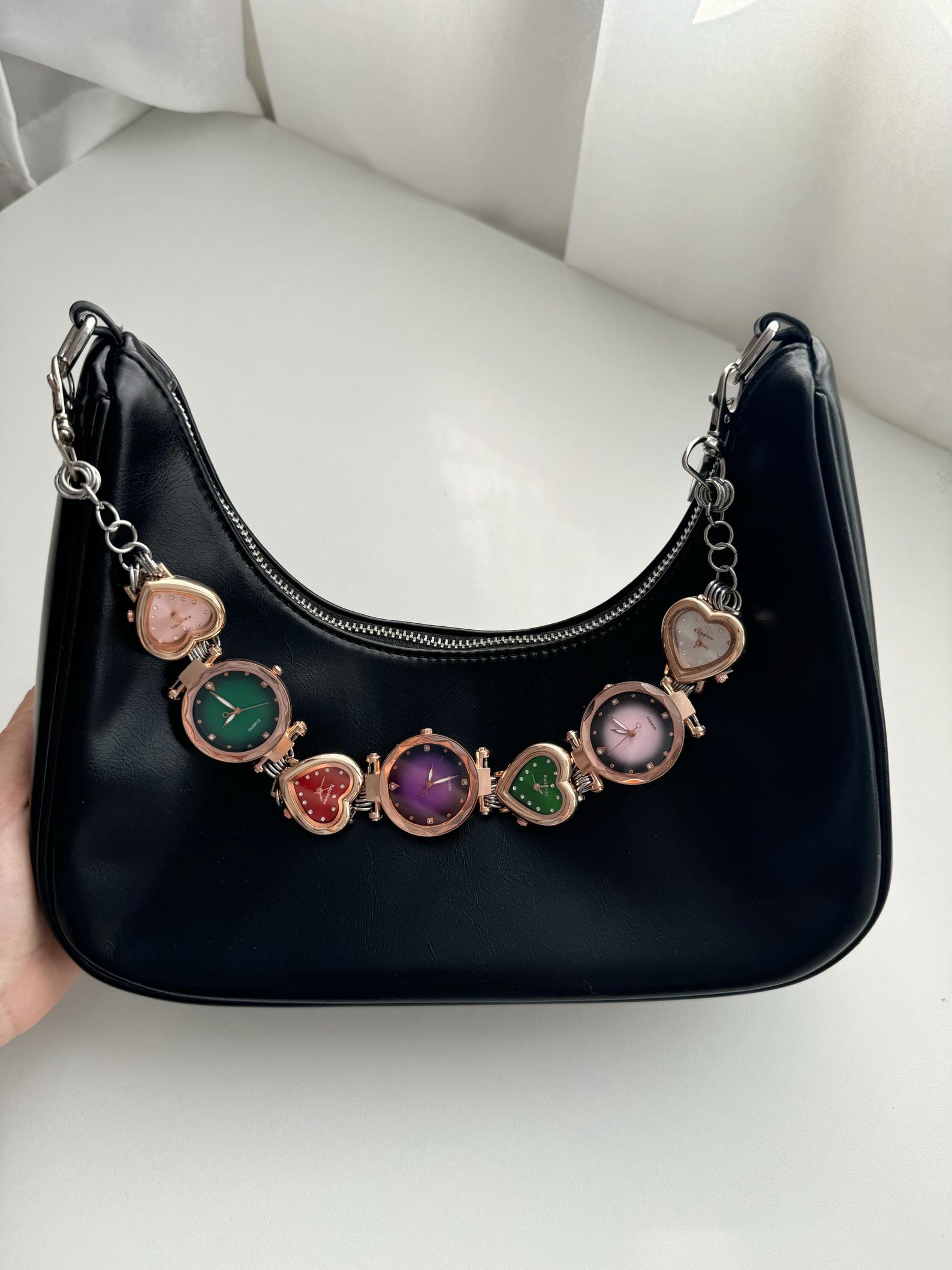 vintage watch bag strap chain