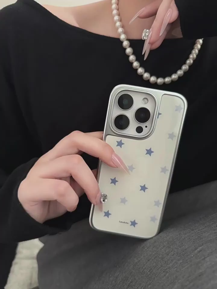 silver stars phone case