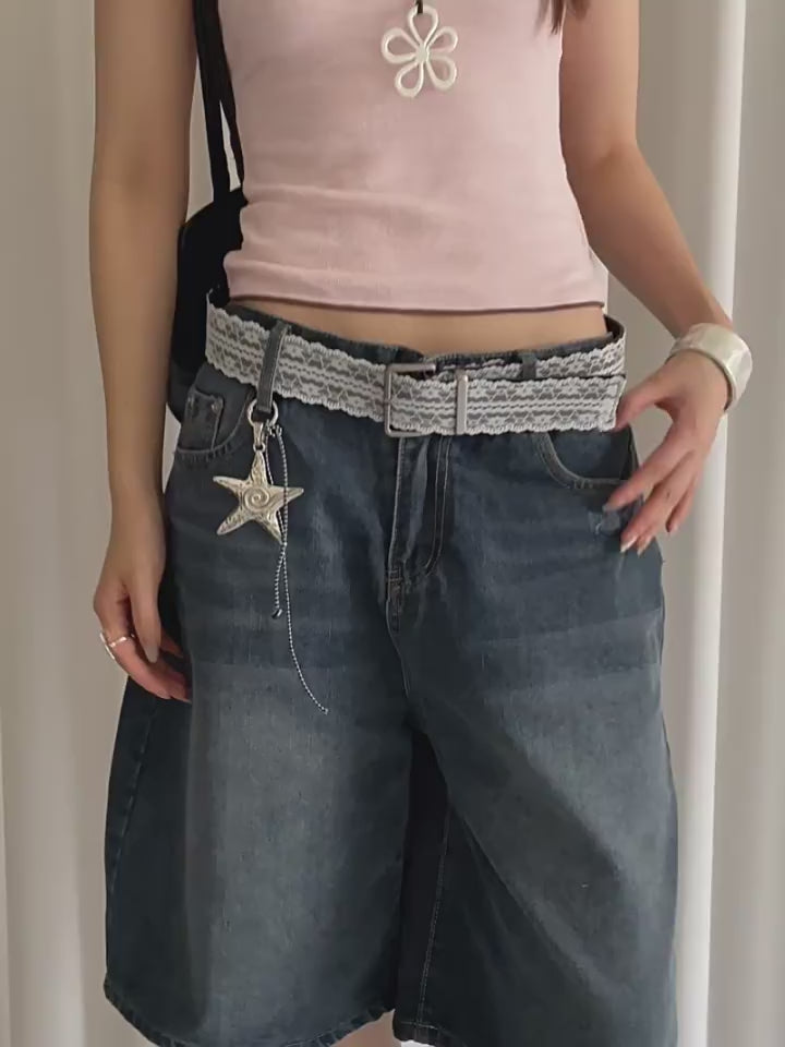 star and lace belt