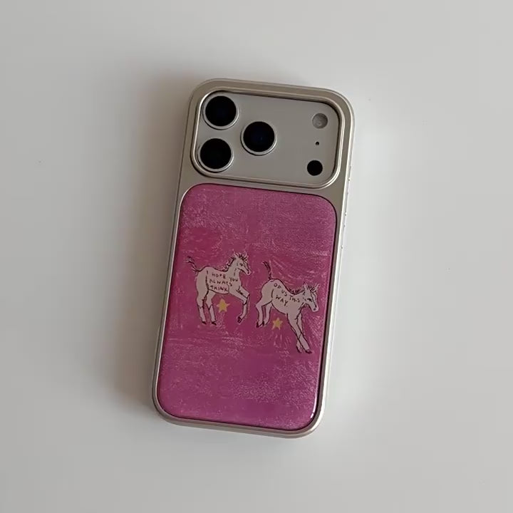 Load video: pink pony phone case