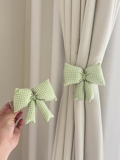 bow curtain tiebacks