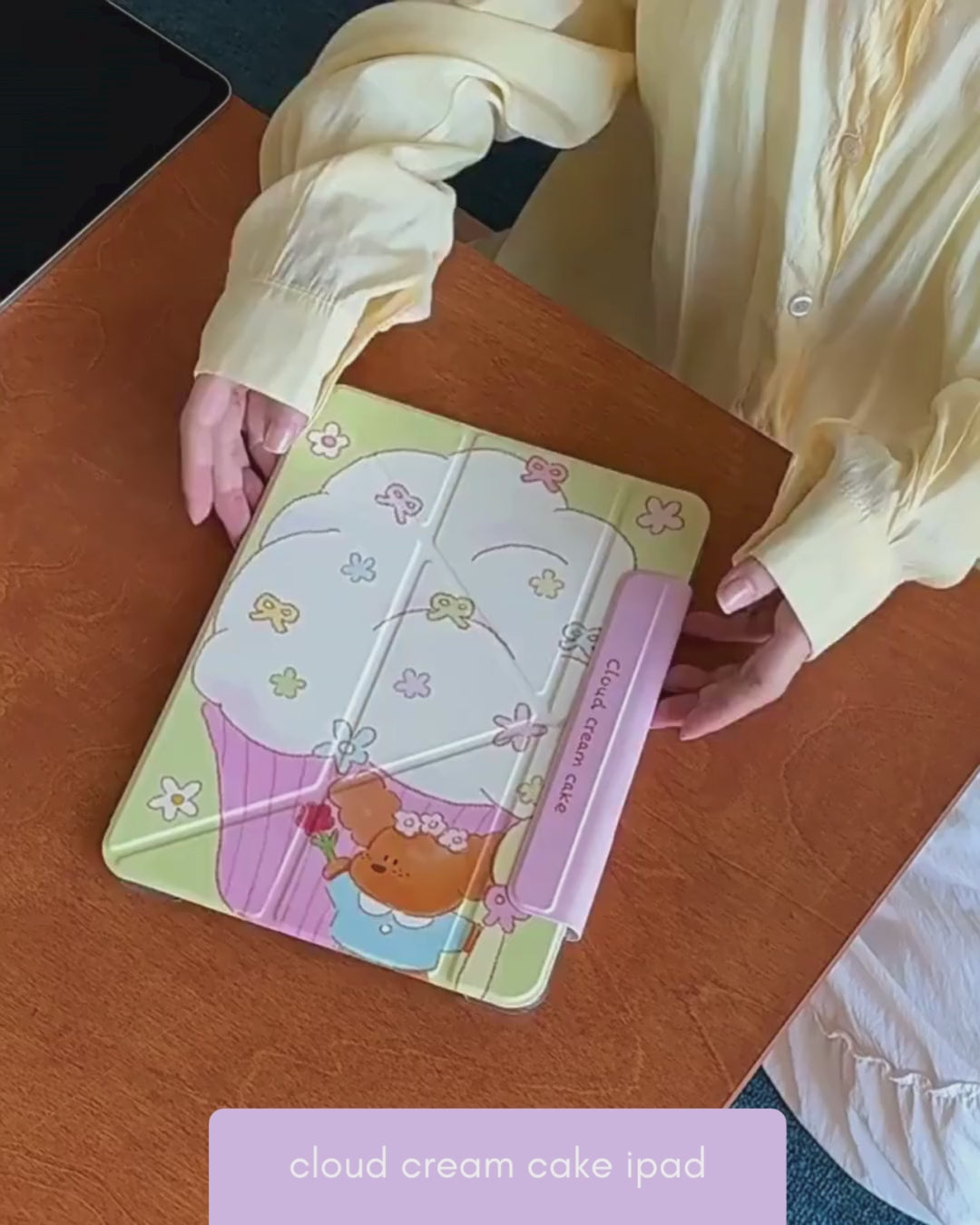 Load video: cloud cream cake ipad case