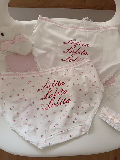 lolita floral brief panty