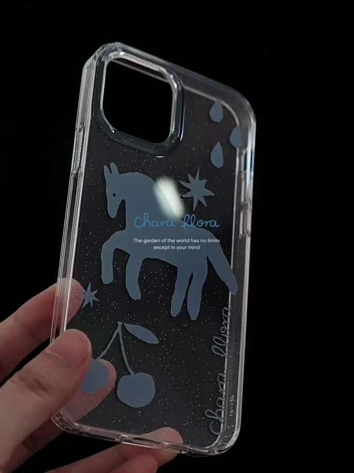blue trojan phone case
