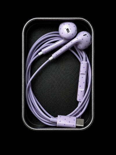 starry wired earphones